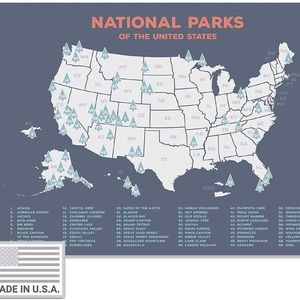 USA National Park Map (24” x 17”)